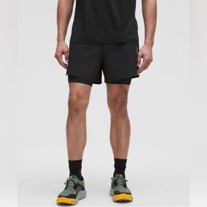 Lululemon Men’s “Multi-Pocket Trail Run” Short 6” Inseam w/ 7” Liner (L)